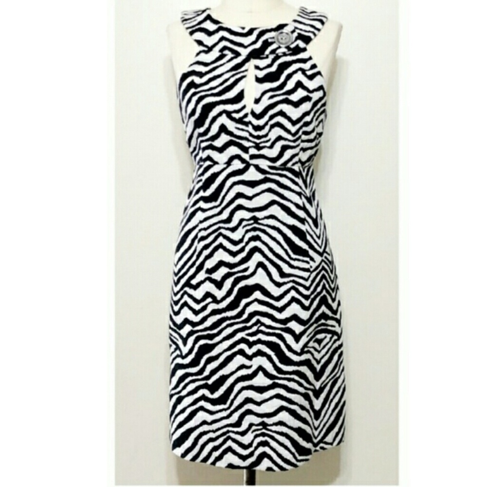 Michael Michael Kors Zebra Stripes Sheath Dress